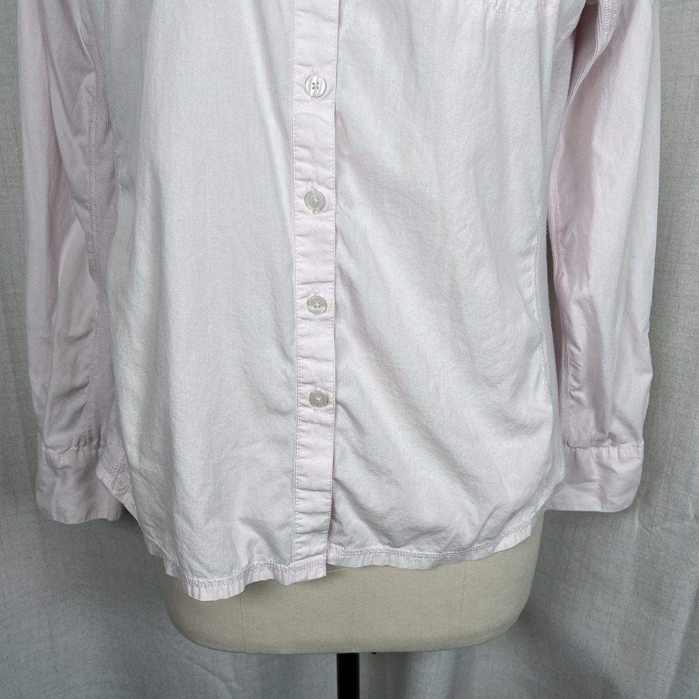 Converse One Star Women's XL Blush Pink Shirt Blouse Top Button Up Roll Tab - Picture 3 of 12